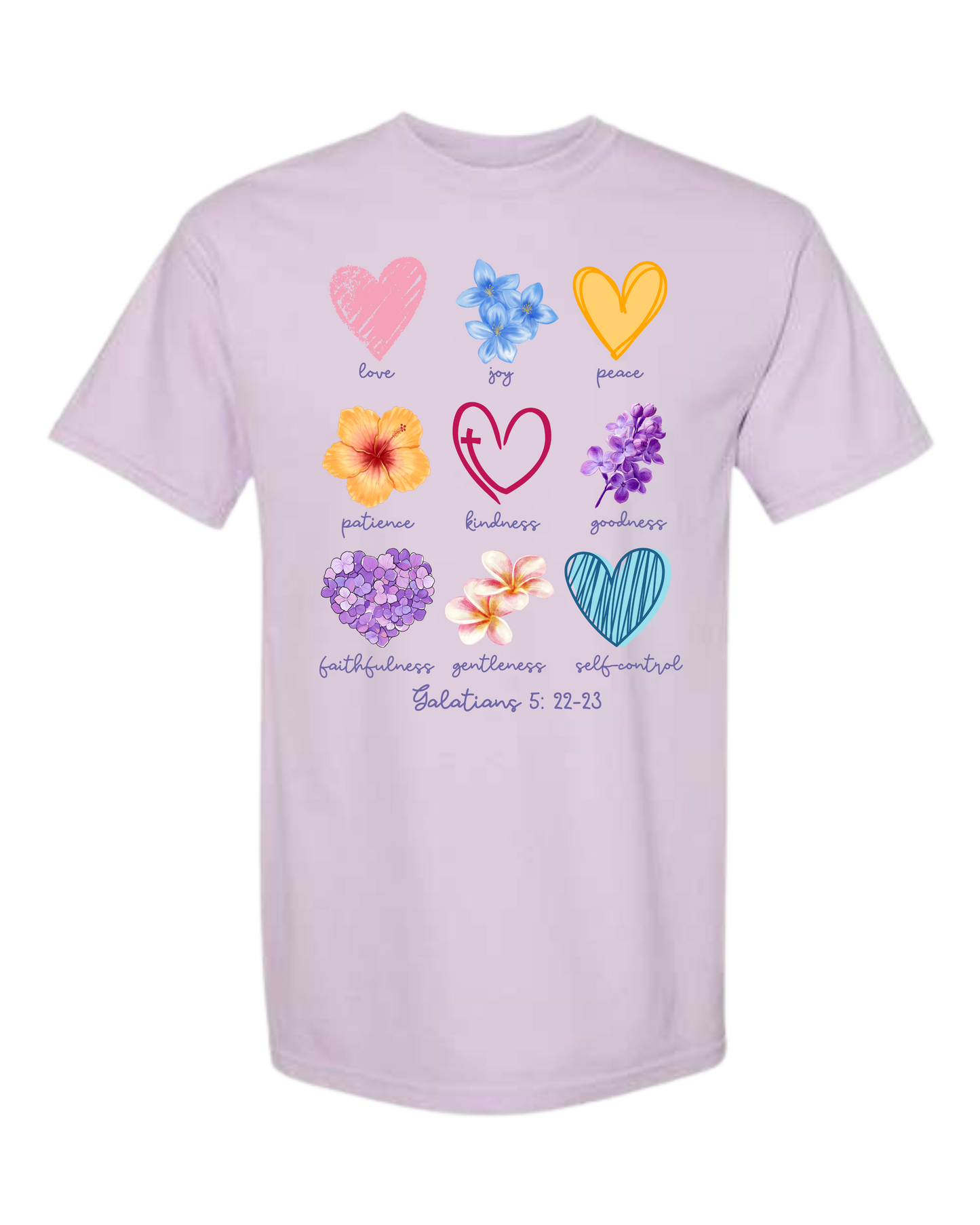 Galatians 5 - Spring - Comfort Colors - Heavyweight Unisex Tee - Pinks & Purples