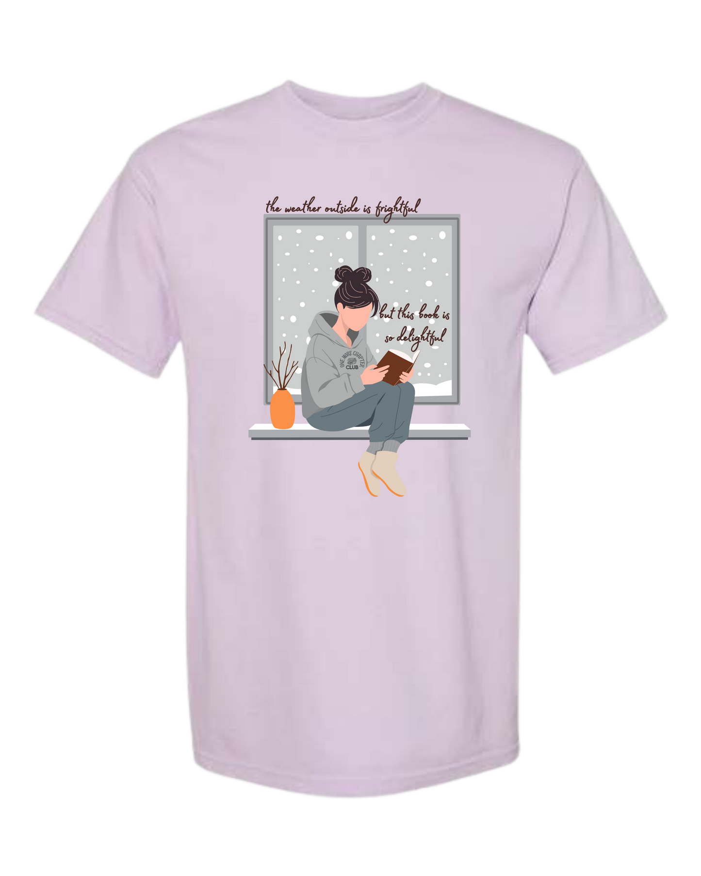 The Weather Outside is Frightful- Comfort Colors - Heavyweight Unisex Tee - Pinks, Purples
