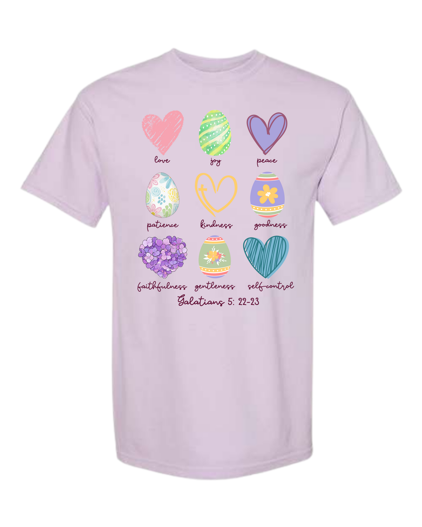 Galatians 5 - Easter - Comfort Colors - Heavyweight Unisex Tee - Pinks & Purples