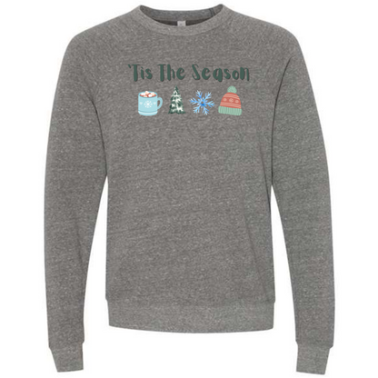 HP - 'Tis The Season - Winter - Sponge Fleece Raglan Sweatshirt - Greens, Neutrals