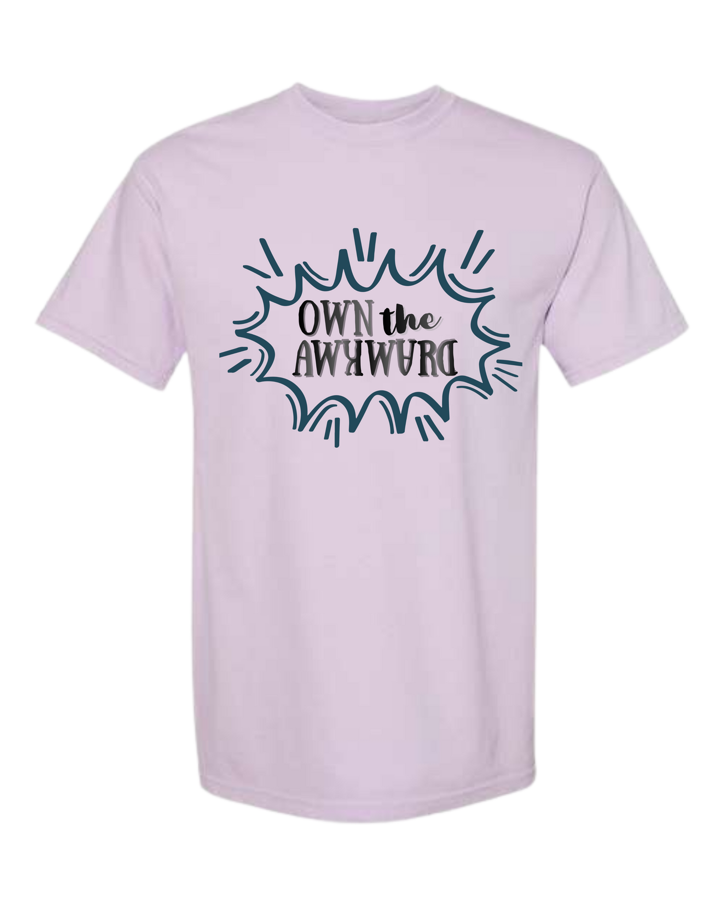 Own the Awkward - Comfort Colors - Heavyweight Unisex Tee - Pinks & Purples