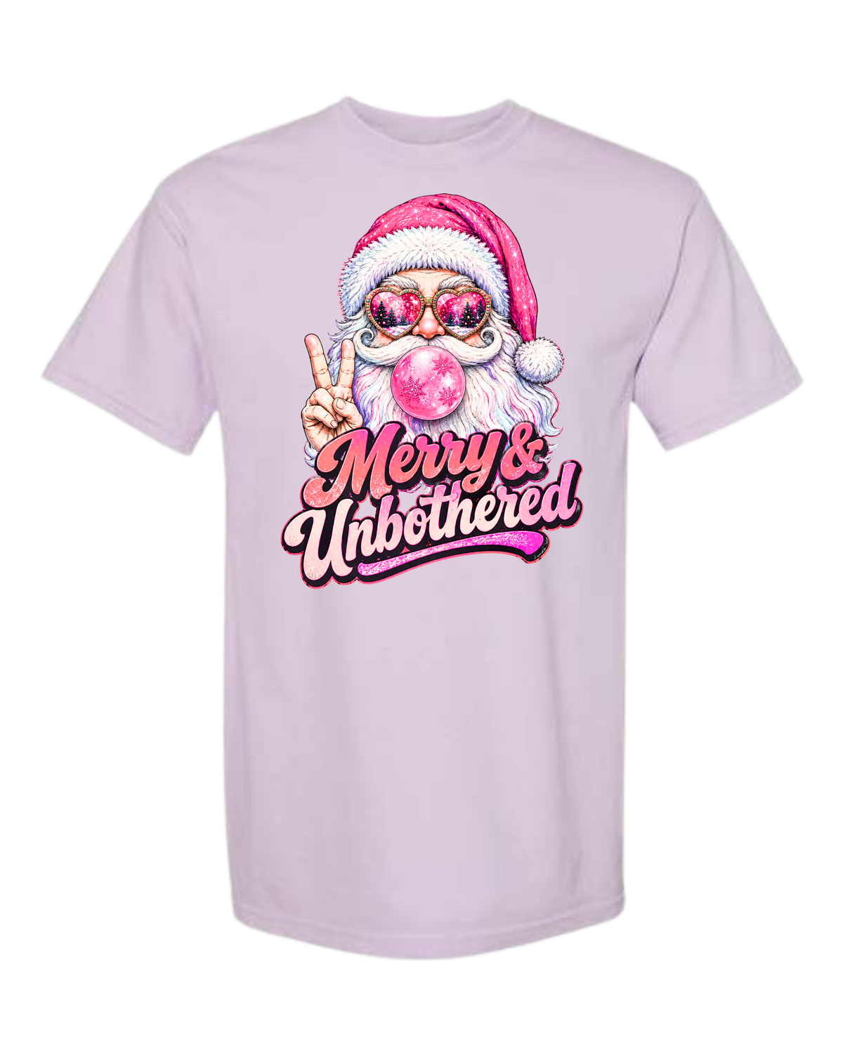 Merry & Unbothered - Comfort Colors - Heavyweight Unisex Tee - Pinks, Purples