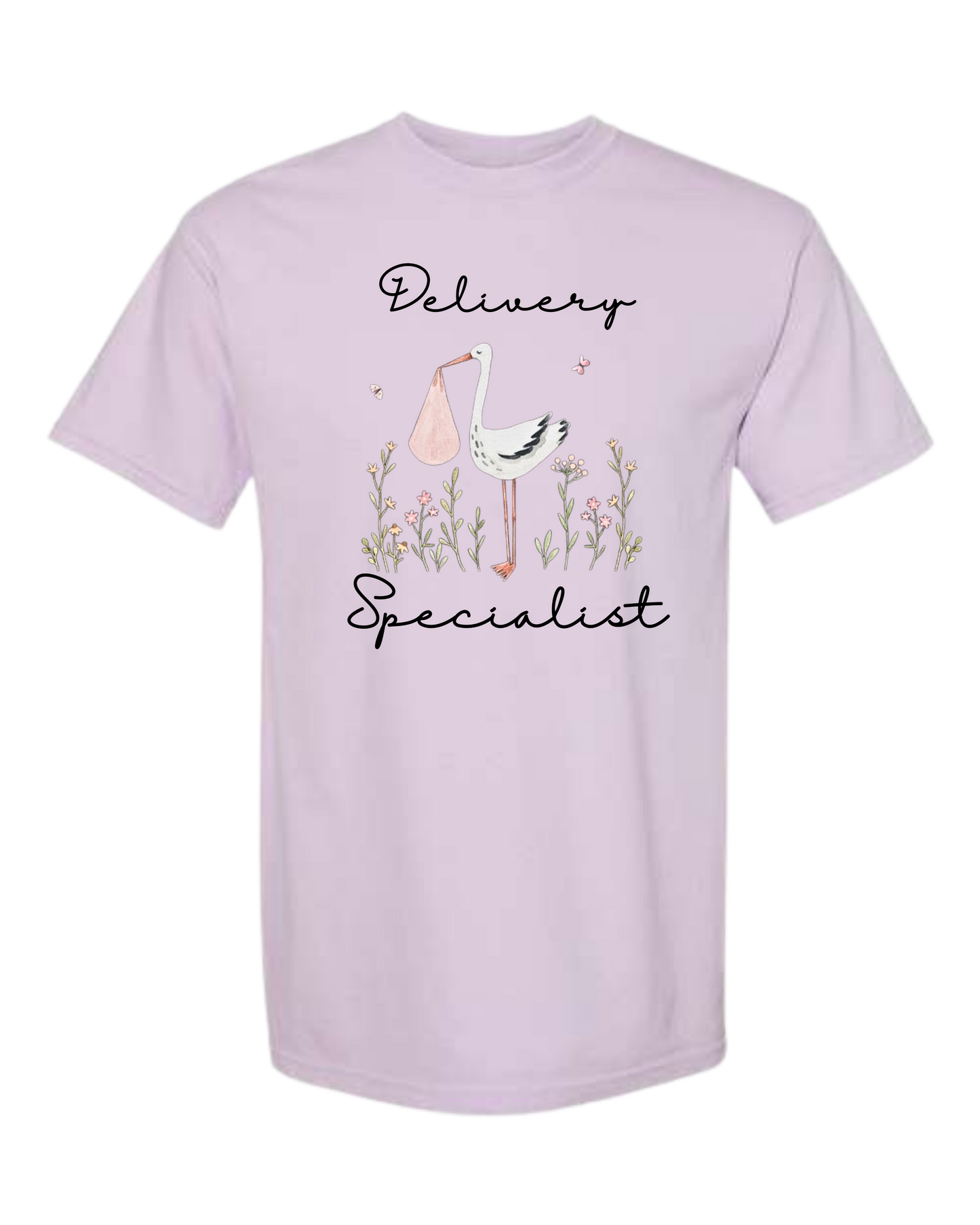 Delivery Specialist - Comfort Colors - Heavyweight Unisex Tee - Pinks & Purples