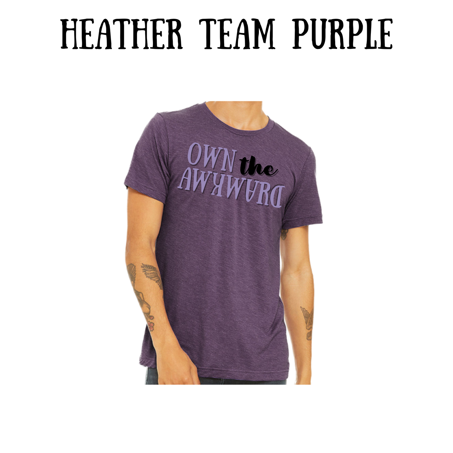 own the awkward - unisex tee - pinks, purples, neutrals