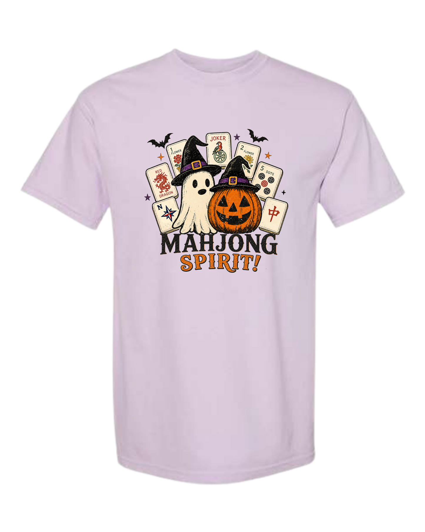 Mahjong Spirit - Comfort Colors - Heavyweight Unisex Tee - Pinks & Purples