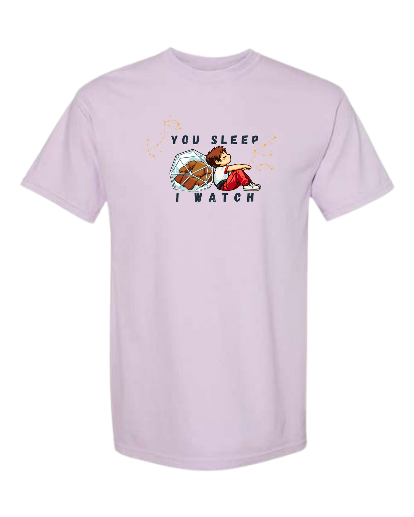 You Sleep I Watch - Comfort Colors - Heavyweight Unisex Tee - Pinks, Purples