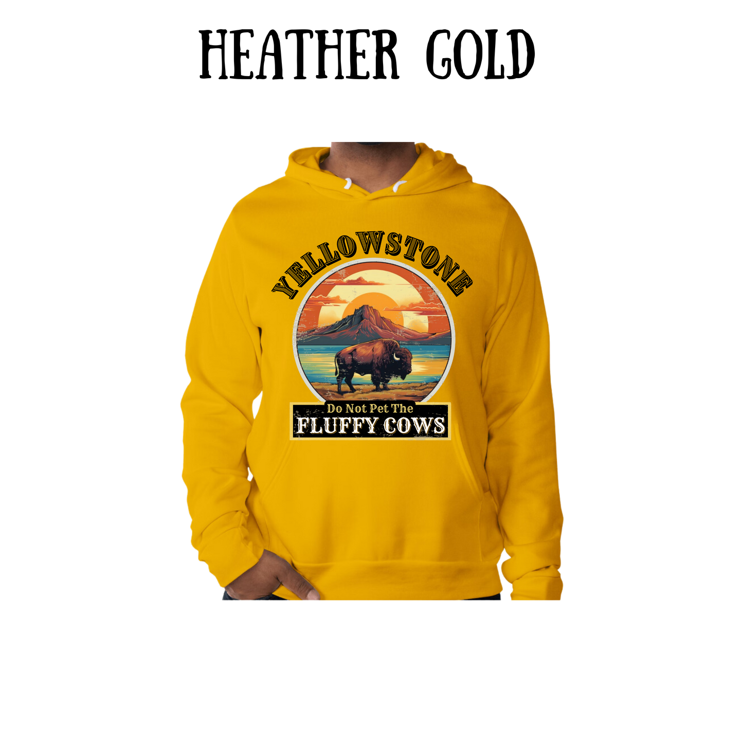 CP - Yellowstone: Fluffy Cows - Sponge Fleece Hoodie - Assorted Colors