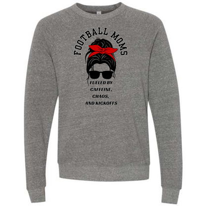 SP - Football Moms Fueled By - Sponge Fleece Raglan Sweatshirt - Greens, Neutrals