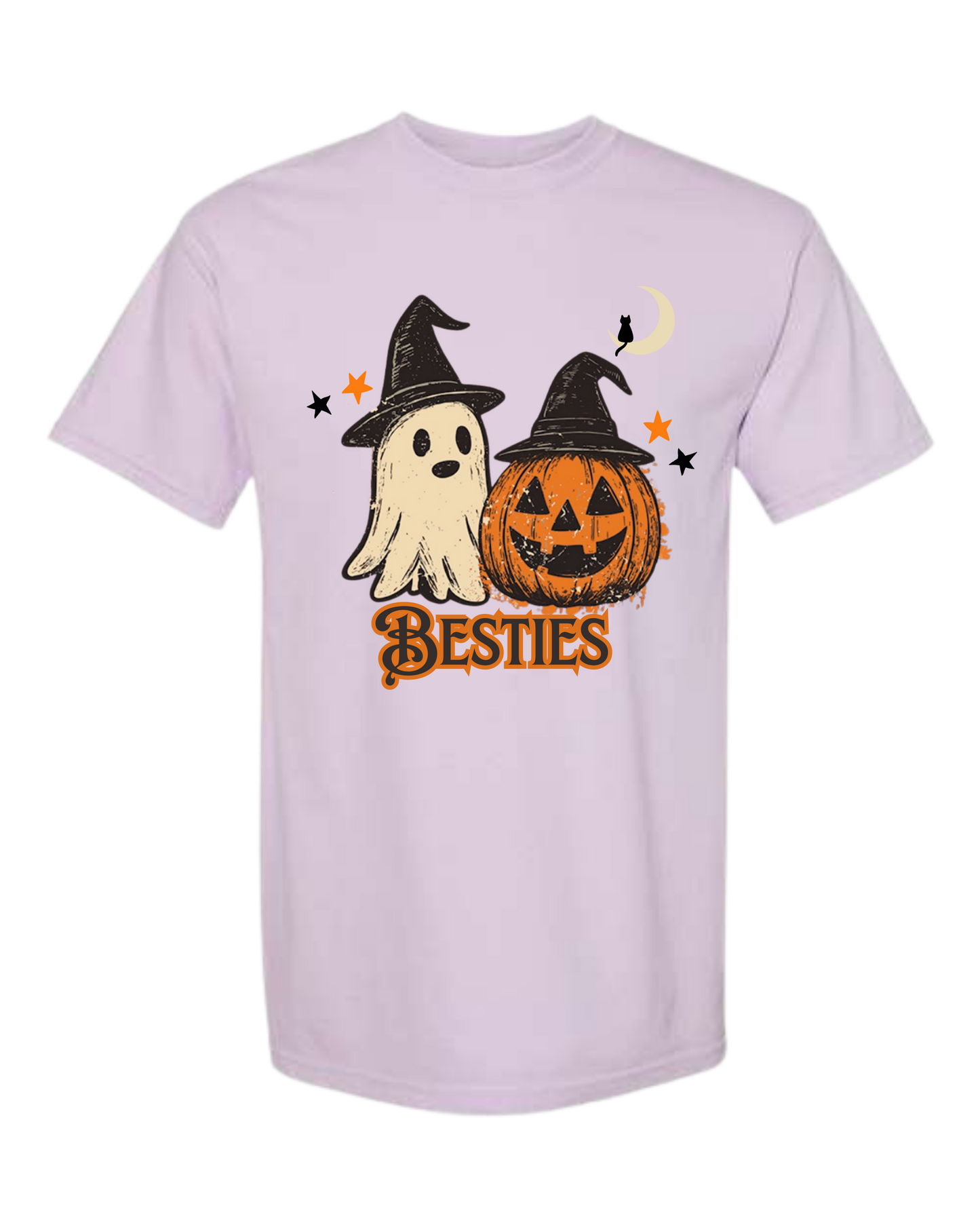 Halloween Besties - Comfort Colors - Heavyweight Unisex Tee - Pinks & Purples