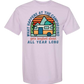 What Happens At The Campground - Comfort Colors - Heavyweight Unisex Tee - Pinks & Purples