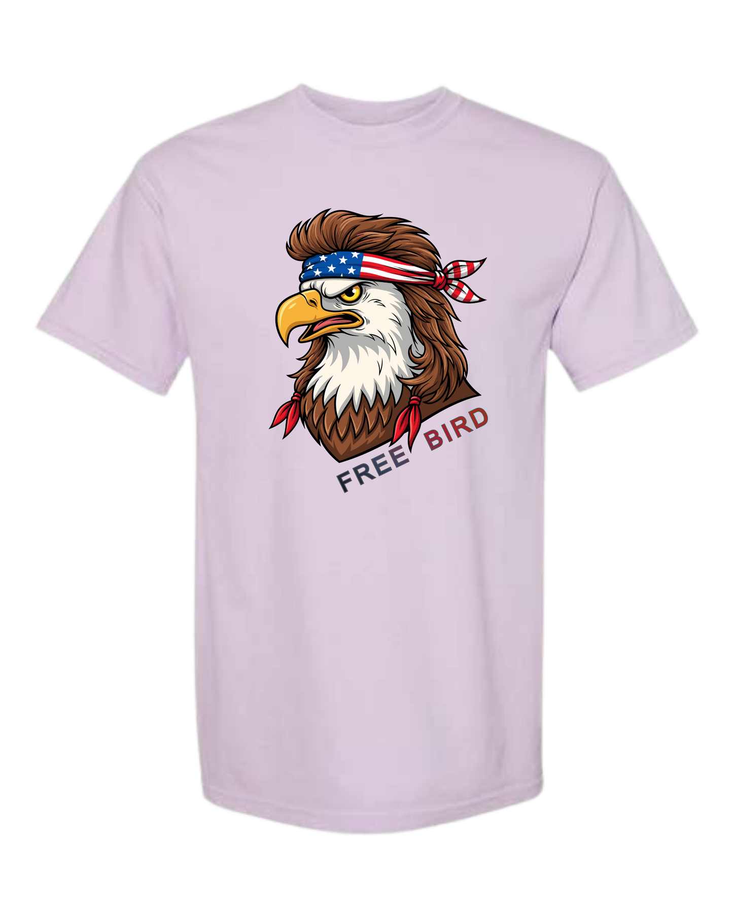 Rockin Free Bird - Comfort Colors - Heavyweight Unisex Tee - Pinks & Purples