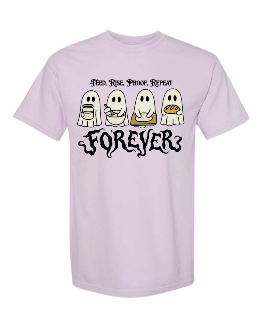 Sourdough Ghosties - Comfort Colors - Heavyweight Unisex Tee - Pinks & Purples