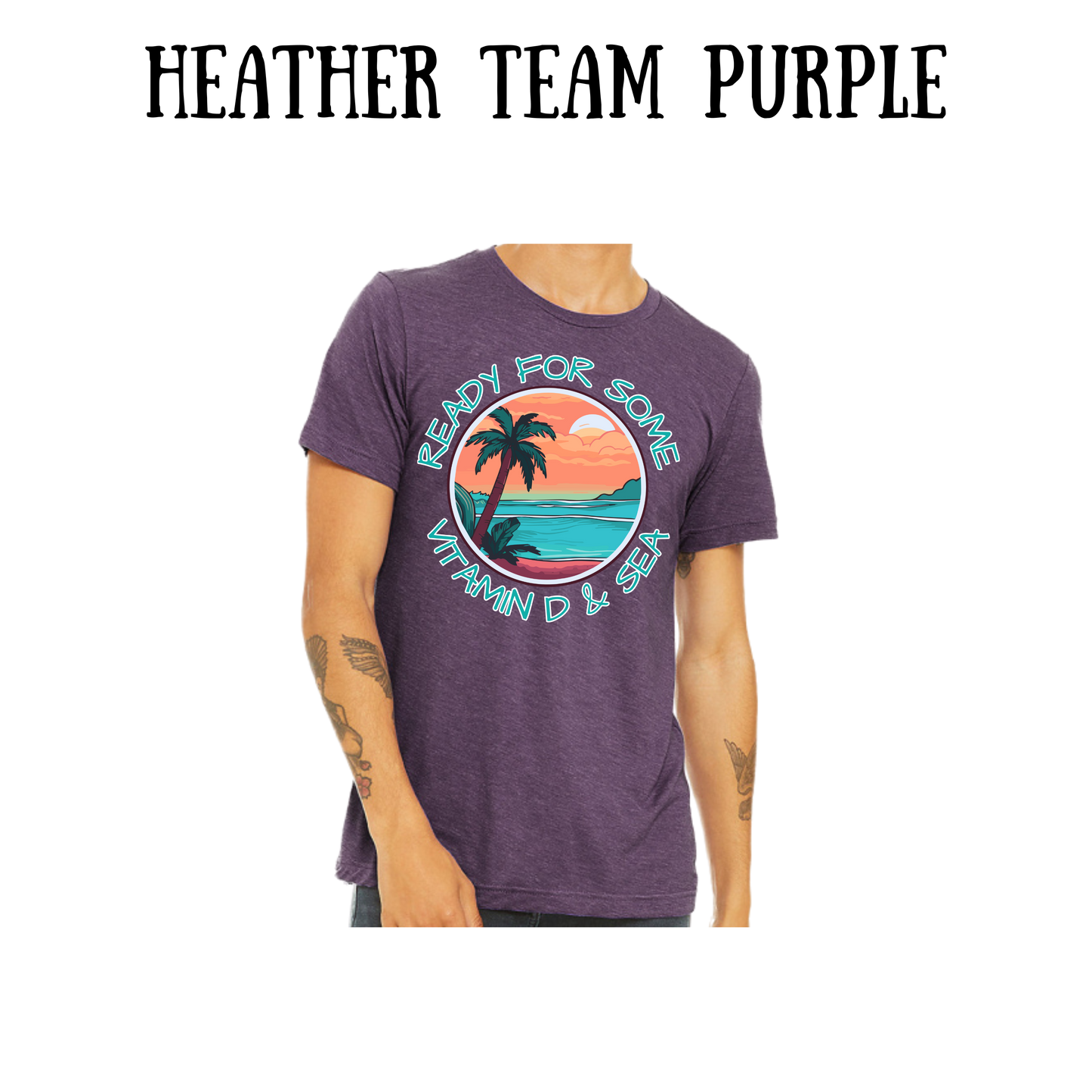 VP - Ready For Some Vitamin D & Sea - Unisex Tee - Pinks, Purples, Neutrals