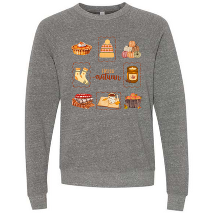 HP - Hello Autumn - Sponge Fleece Raglan Sweatshirt - Greens, Neutrals
