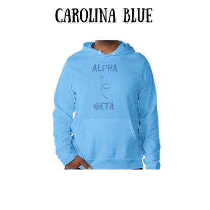 beta to alpha - sponge fleece hoodie - blues, purples