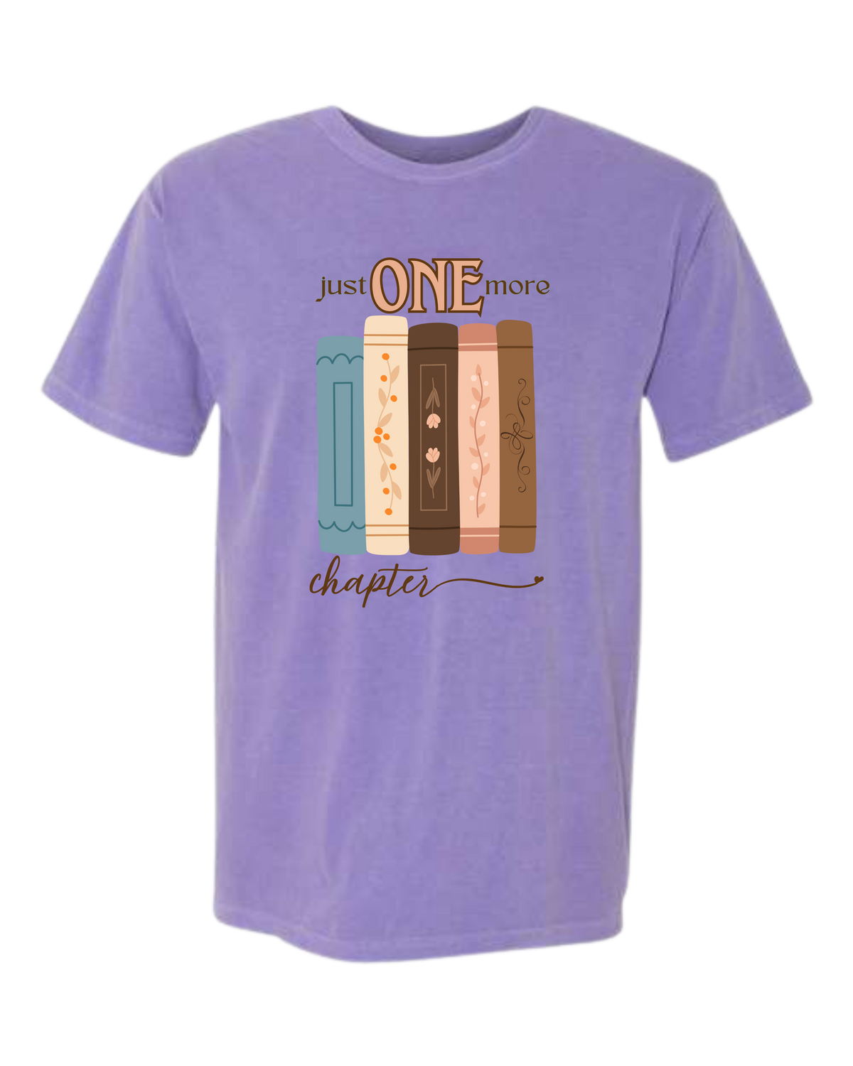 Just One More Chapter - Comfort Colors - Heavyweight Unisex Tee - Pinks, Purples