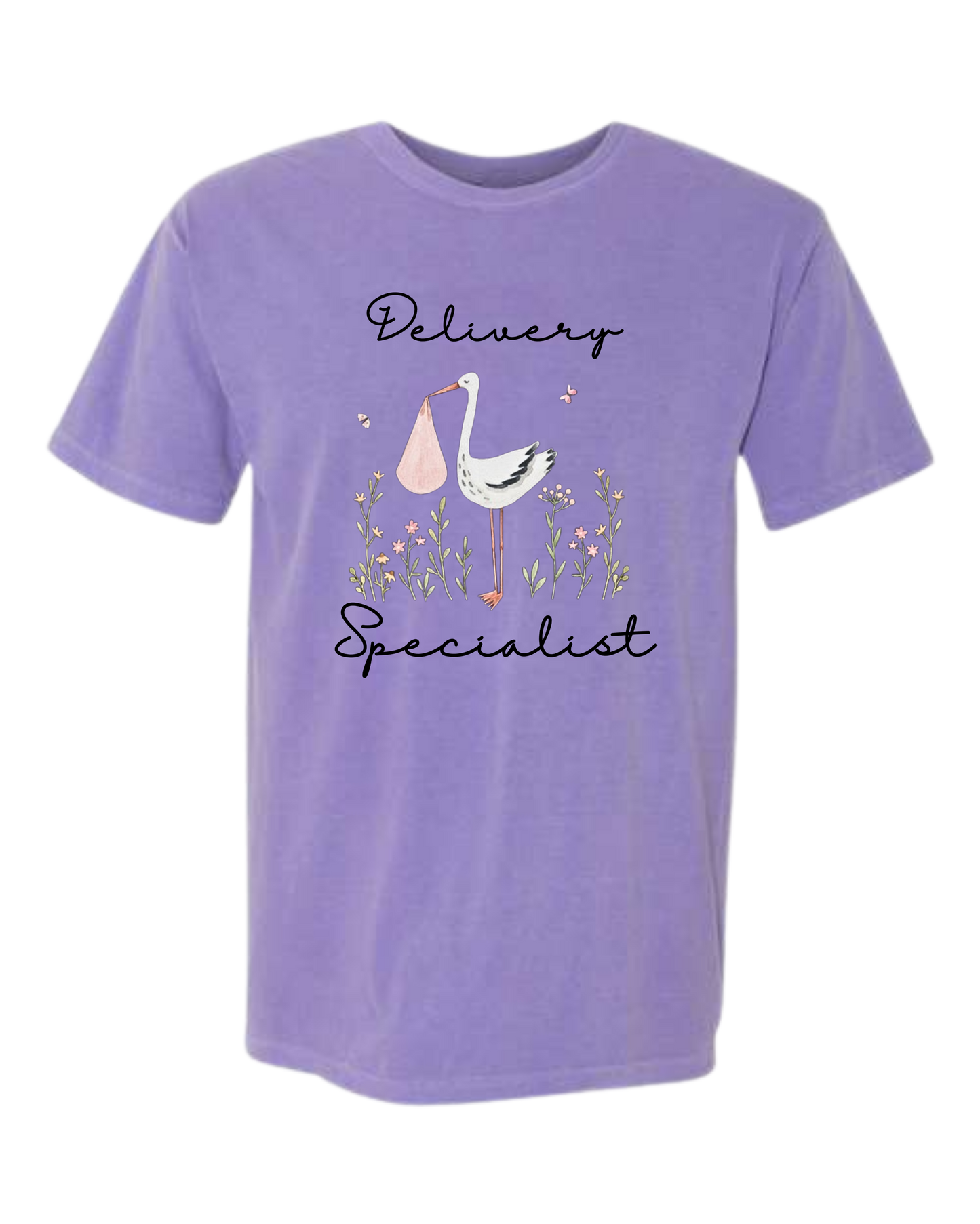 Delivery Specialist - Comfort Colors - Heavyweight Unisex Tee - Pinks & Purples
