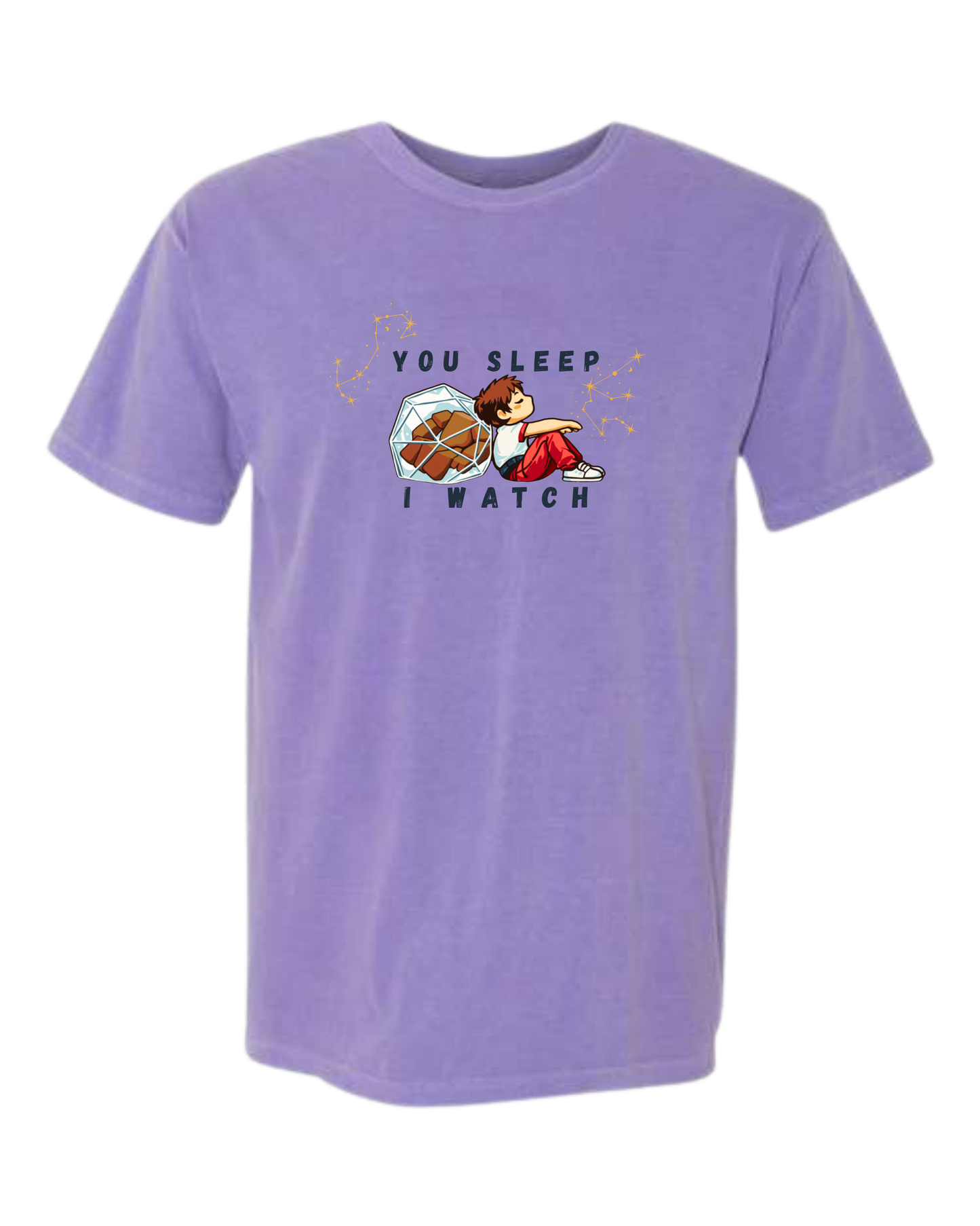 You Sleep I Watch - Comfort Colors - Heavyweight Unisex Tee - Pinks, Purples