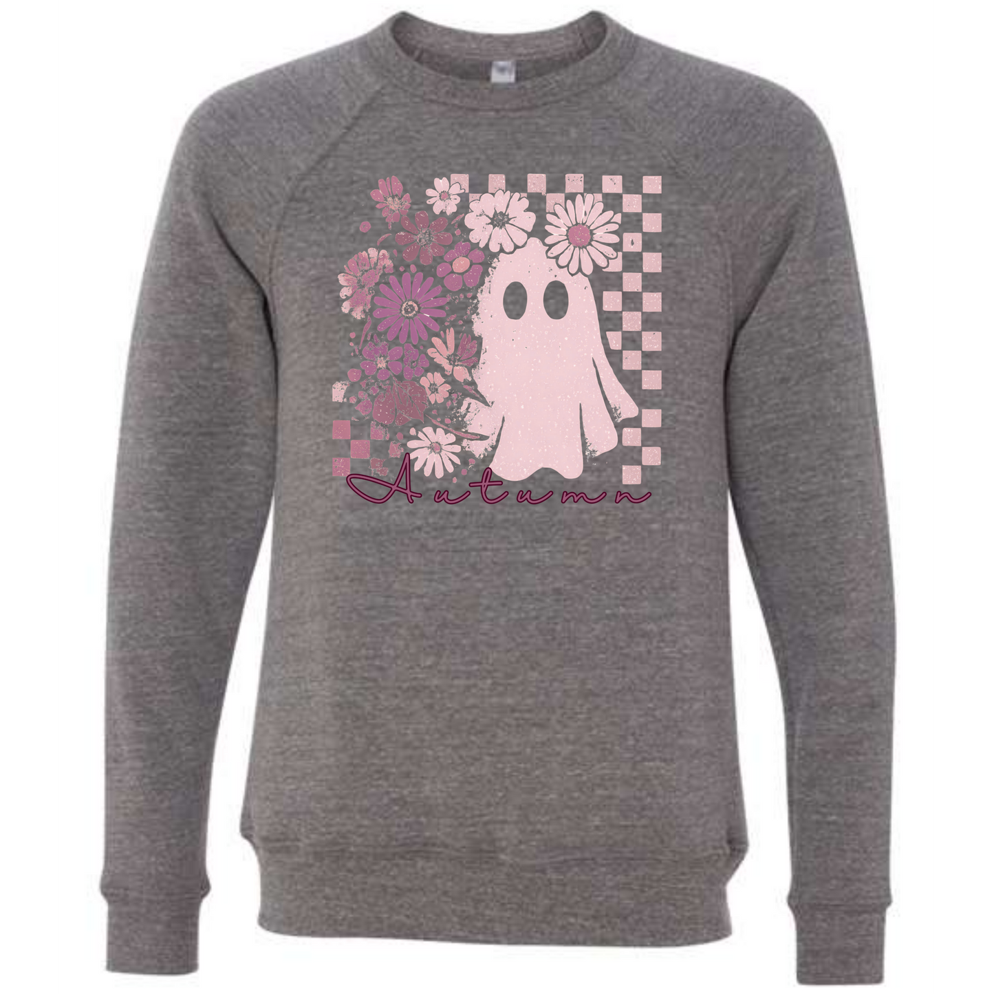 Autumn Ghost - Sponge Fleece Raglan Sweatshirt - Greens, Neutrals