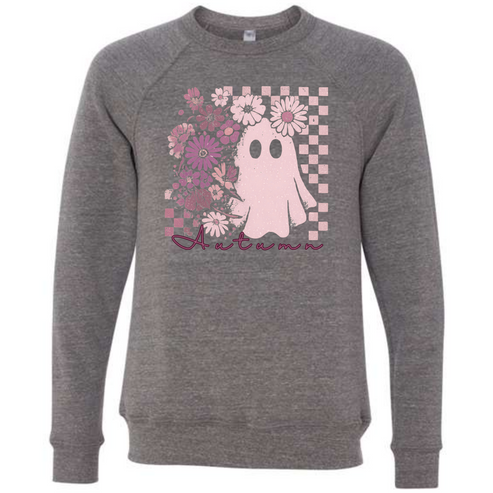 Autumn Ghost - Sponge Fleece Raglan Sweatshirt - Greens, Neutrals