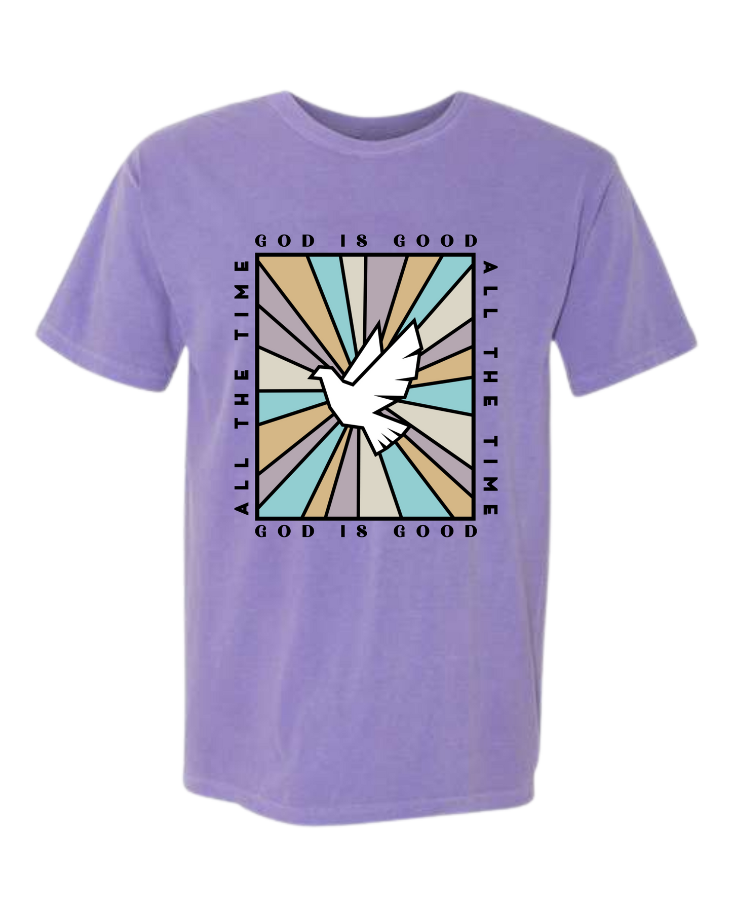 God Is Good - Comfort Colors - Heavyweight Unisex Tee - Pinks & Purples