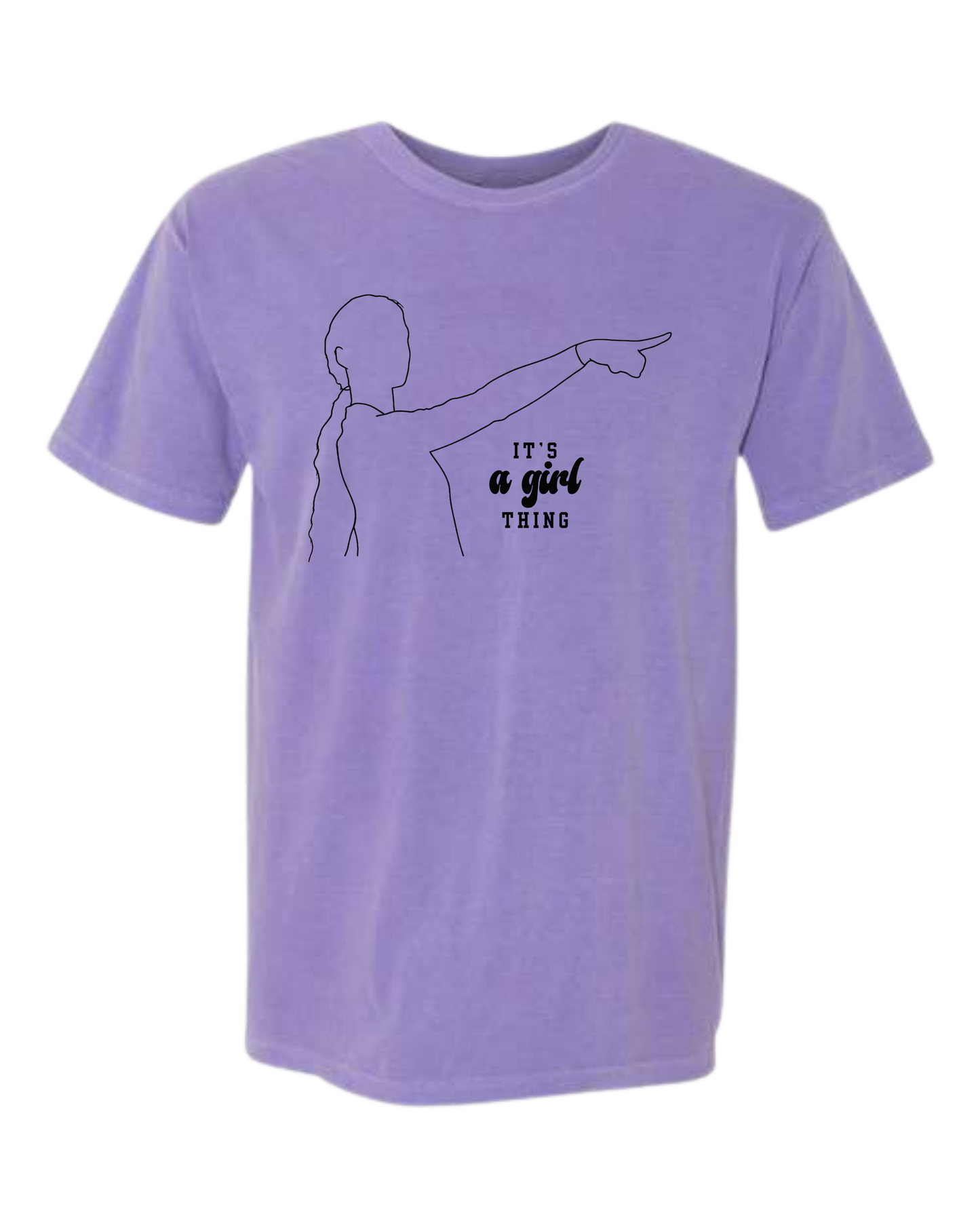 It's A Girl Thing - Comfort Colors - Heavyweight Unisex Tee - Pinks & Purples