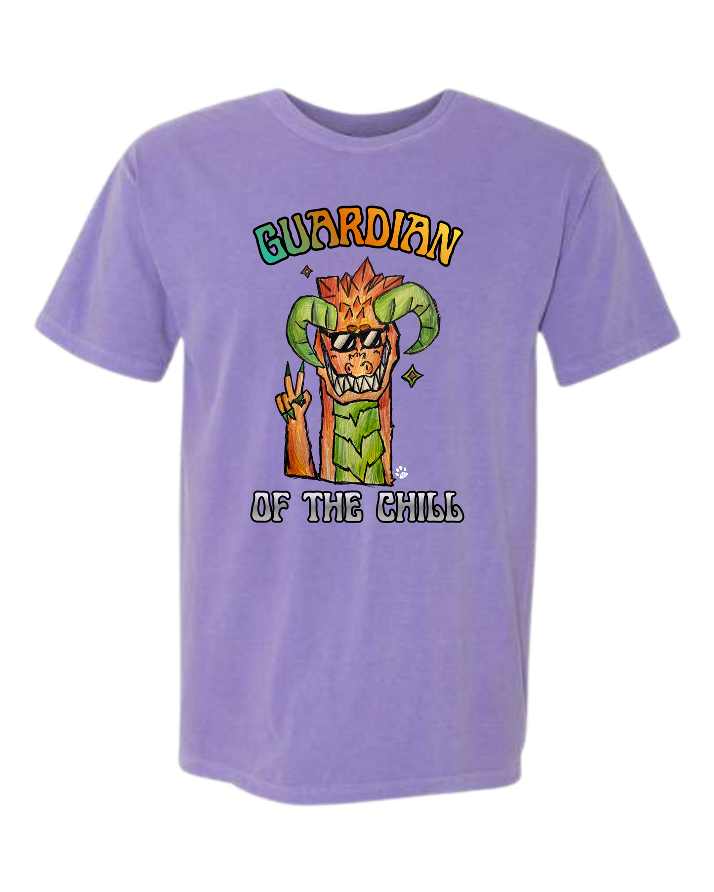 Guardian of The Chill - Comfort Colors - Heavyweight Unisex Tee - Pinks & Purples