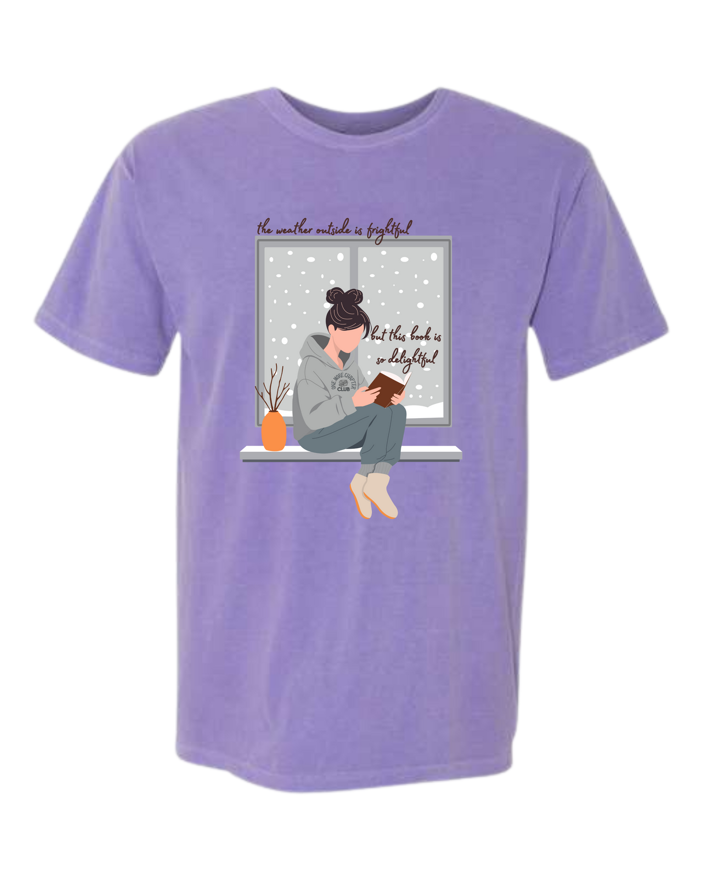 The Weather Outside is Frightful- Comfort Colors - Heavyweight Unisex Tee - Pinks, Purples