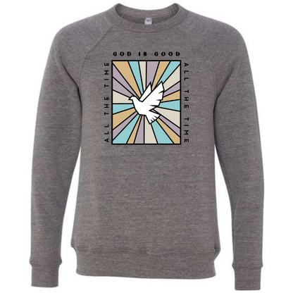 God is Good - Sponge Fleece Raglan Sweatshirt - Greens, Neutrals