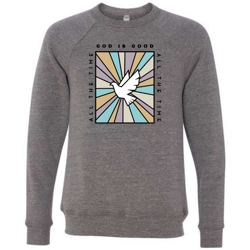 God is Good - Sponge Fleece Raglan Sweatshirt - Greens, Neutrals