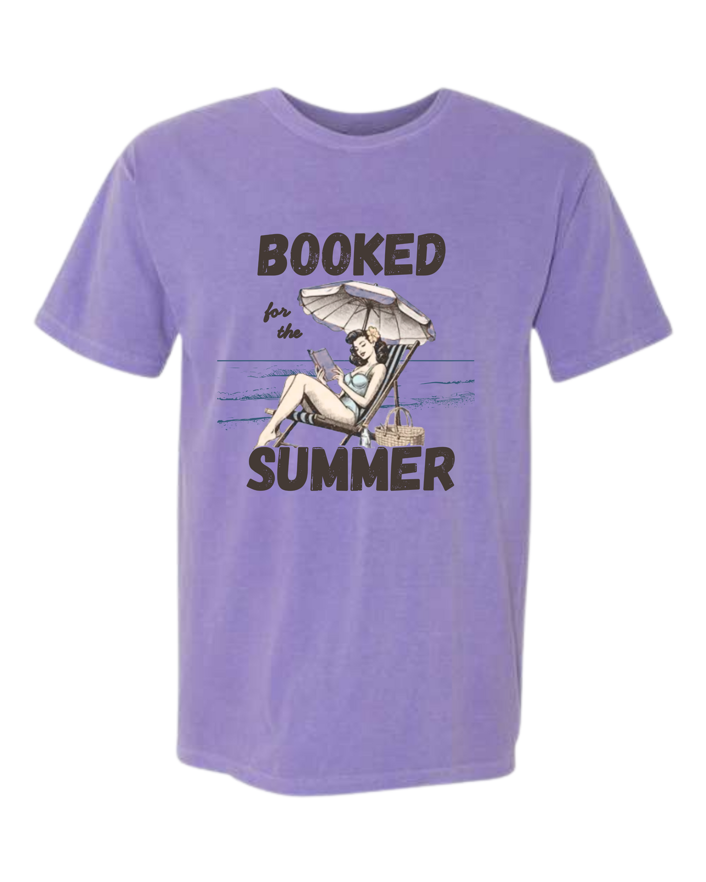 Booked for the Summer - Comfort Colors - Heavyweight Unisex Tee - Pinks & Purples