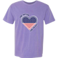 One Nation One Heart - Comfort Colors - Heavyweight Unisex Tee - Pinks & Purples