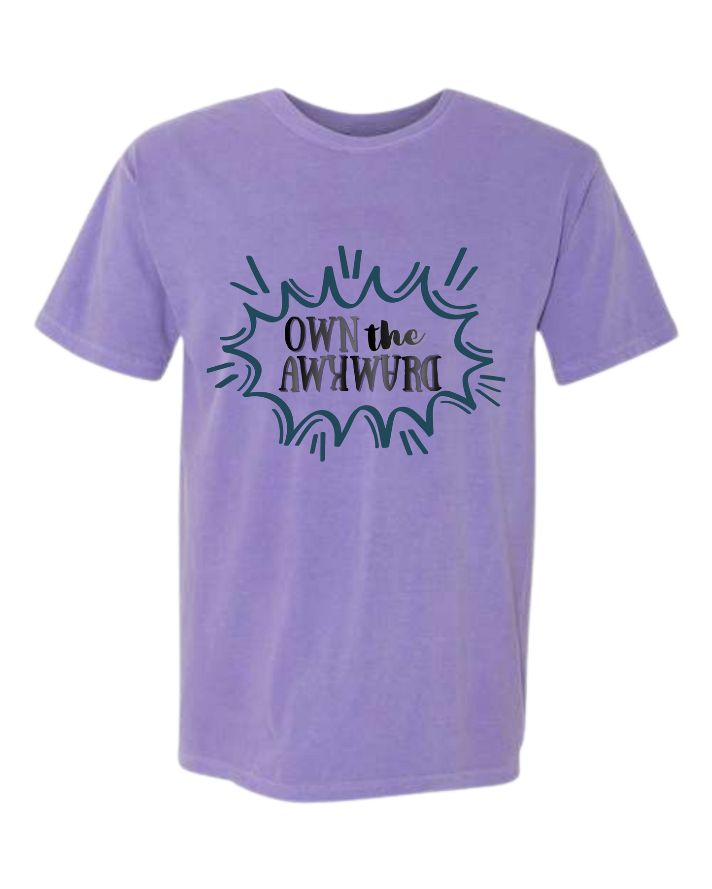 Own the Awkward - Comfort Colors - Heavyweight Unisex Tee - Pinks & Purples