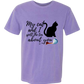 My Cat and I spill the tea about you - Comfort Colors - Heavyweight Unisex Tee - Pinks & Purples