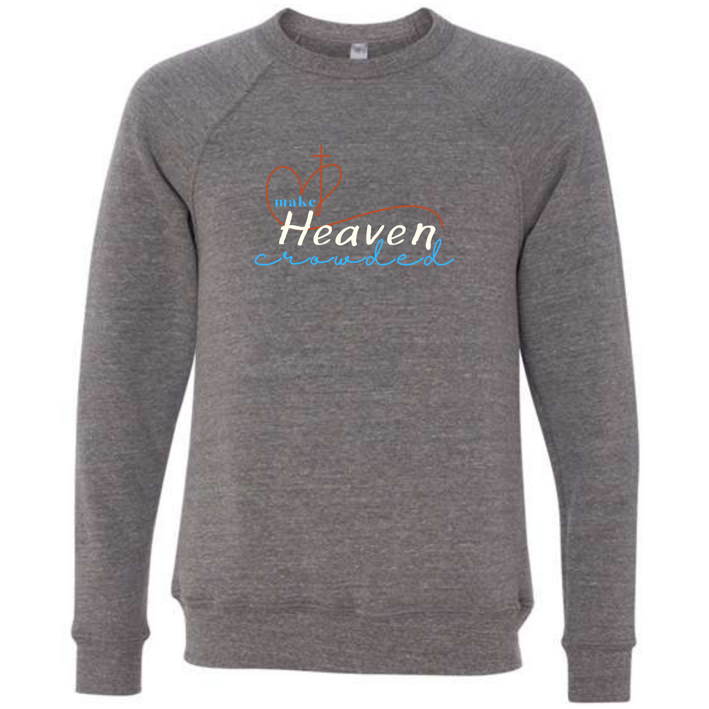 Make Heaven Crowded - Sponge Fleece Raglan Sweatshirt - Greens, Neutrals
