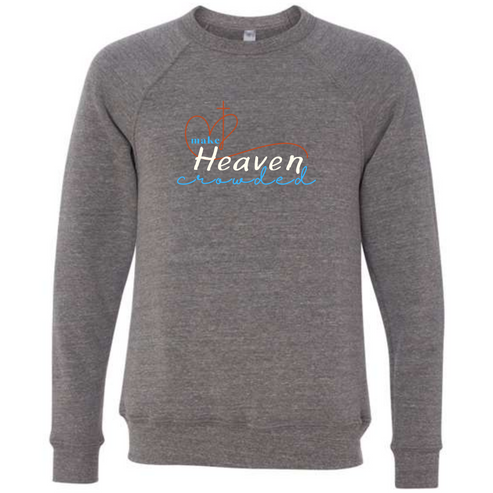 Make Heaven Crowded - Sponge Fleece Raglan Sweatshirt - Greens, Neutrals