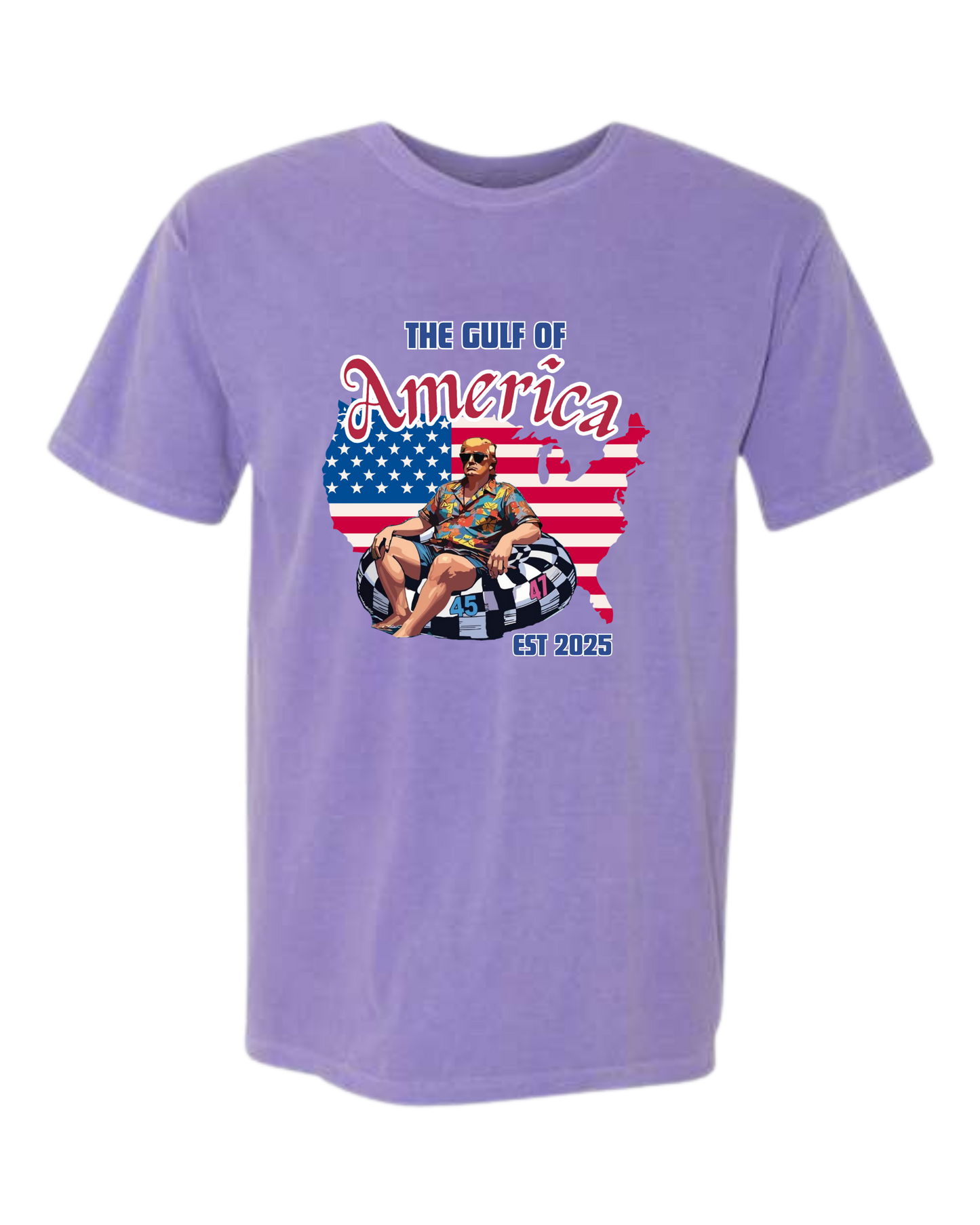 The Gulf of America - Comfort Colors - Heavyweight Unisex Tee - Pinks & Purples