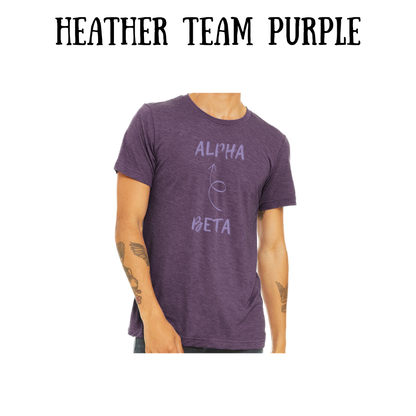 beta to alpha - unisex tee - pinks, purples, neutrals