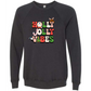 Holly Jolly Vibes - Sponge Fleece Raglan Sweatshirt - Greens, Neutrals