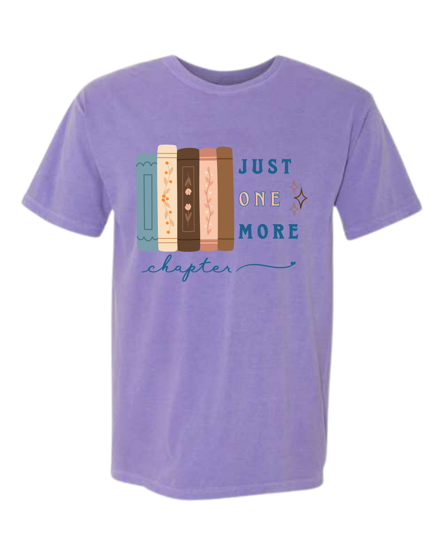 Just One More Chapter - Comfort Colors - Heavyweight Unisex Tee - Pinks, Purples