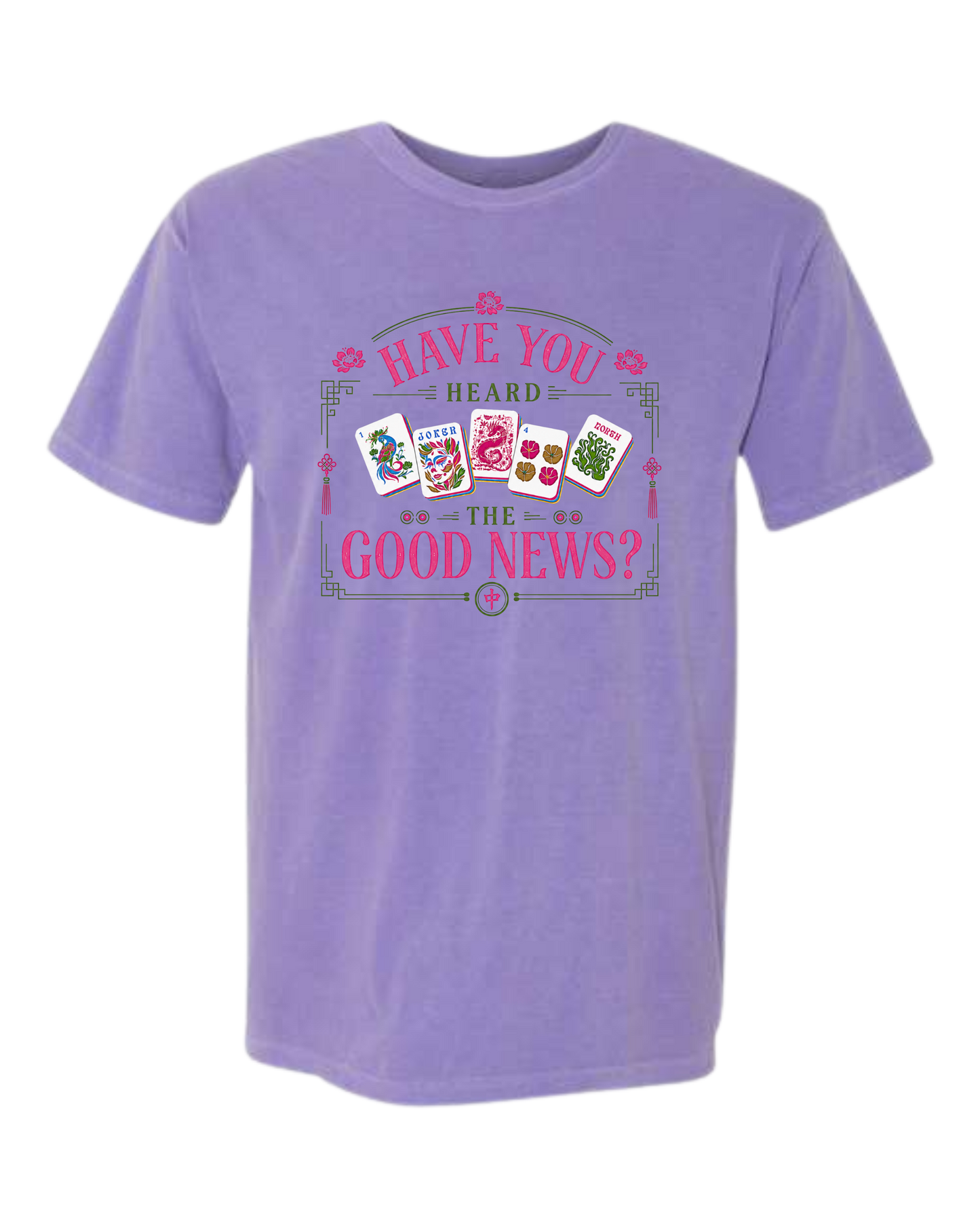 Have You Heard the Good News? - Comfort Colors - Heavyweight Unisex Tee - Pinks & Purples