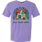 What Happens At The Campground - Comfort Colors - Heavyweight Unisex Tee - Pinks & Purples