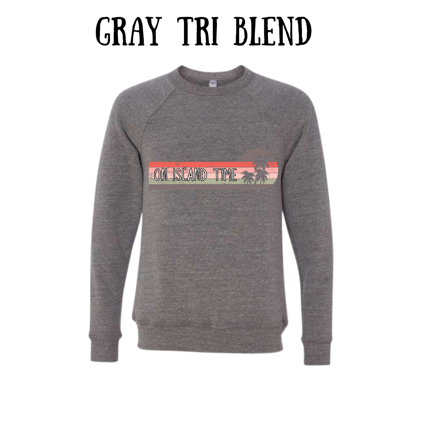 VP - On Island Time - Sponge Fleece Raglan Sweatshirt - Greens, Neutrals