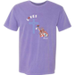 Loves Jesus & America too - Comfort Colors - Heavyweight Unisex Tee - Pinks & Purples
