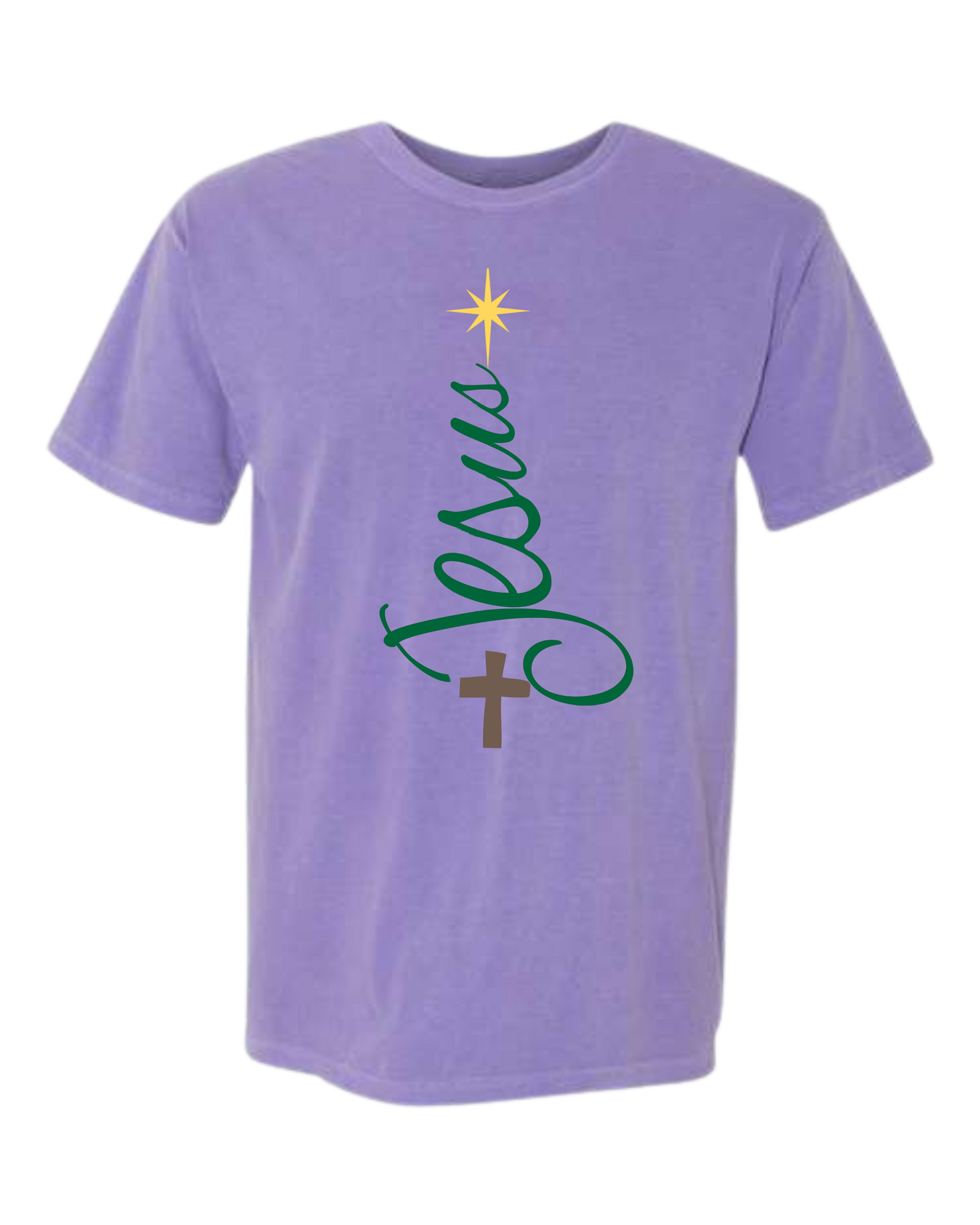 Jesus Tree - Comfort Colors - Heavyweight Unisex Tee - Pinks, Purples