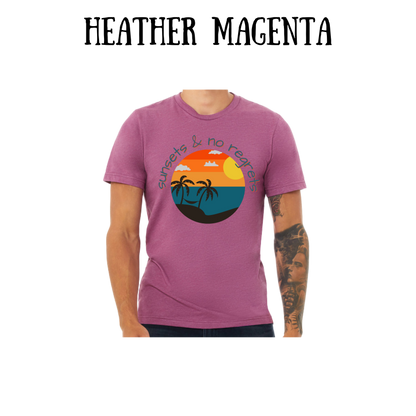 VP - Sunsets & No Regrets - Unisex Tee - Pinks, Purples, Neutrals