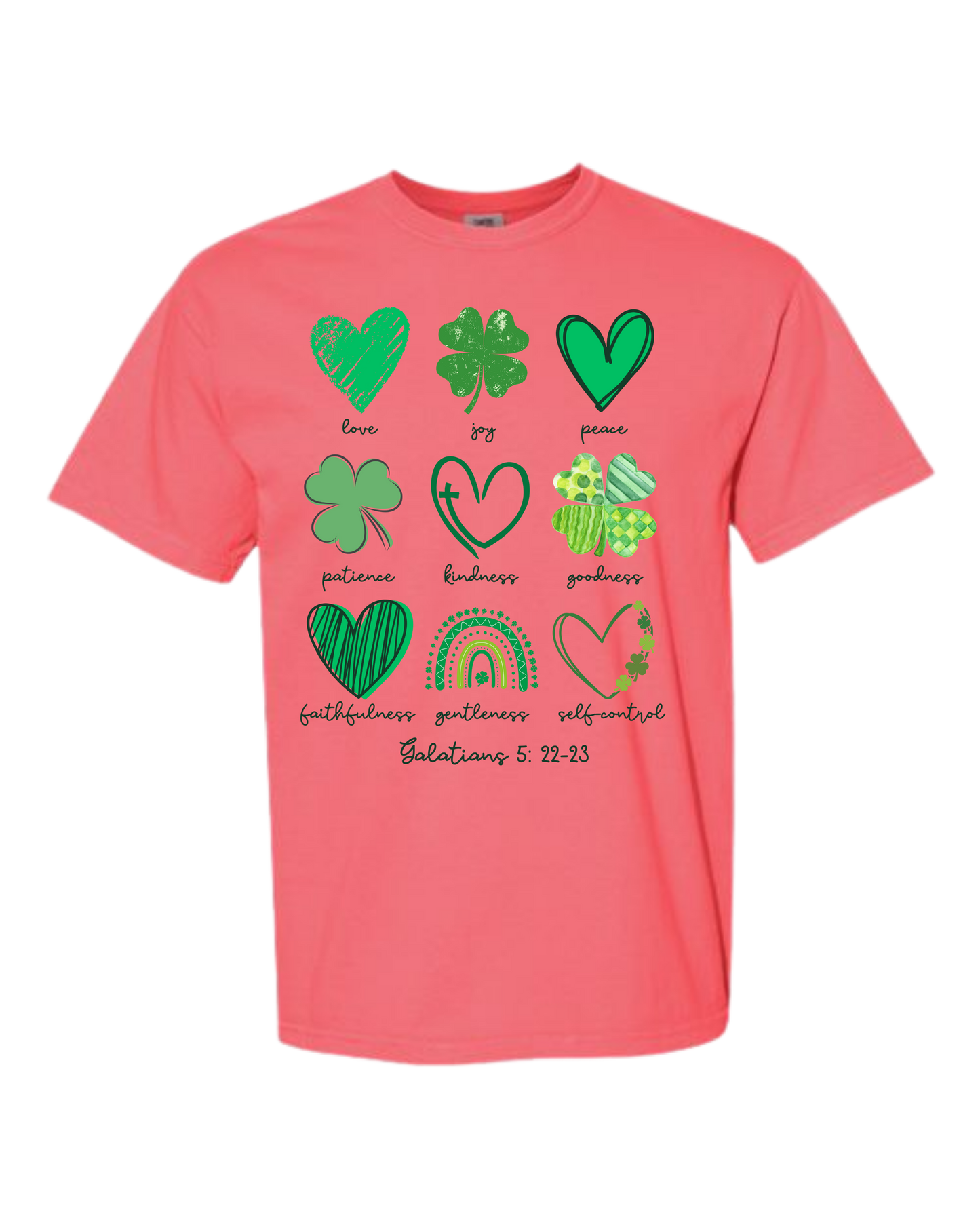 Galatians 5 - St Patrick's Day - Comfort Colors - Heavyweight Unisex Tee - Pinks & Purples