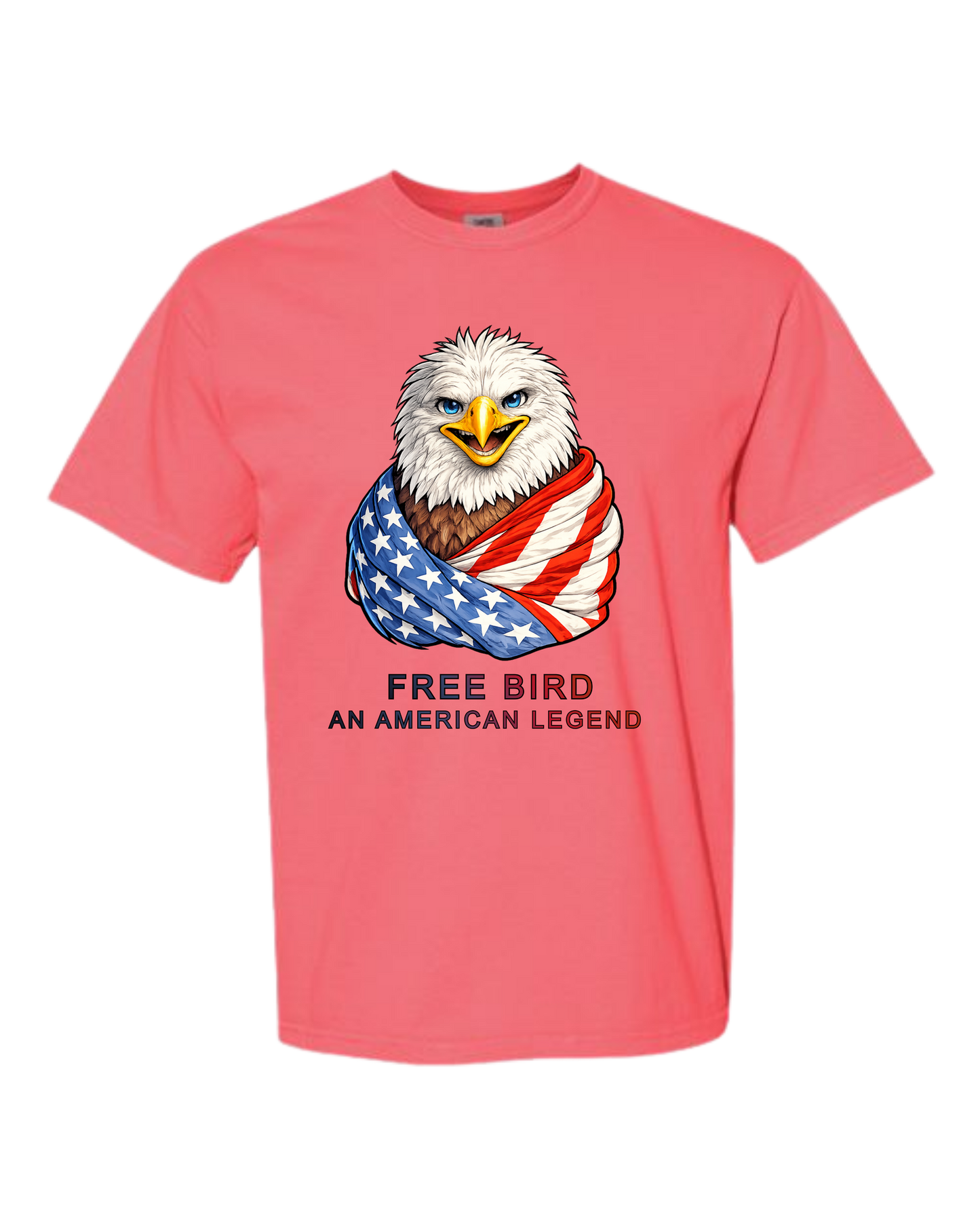 Free Bird An American Legend - Comfort Colors - Heavyweight Unisex Tee - Pinks & Purples