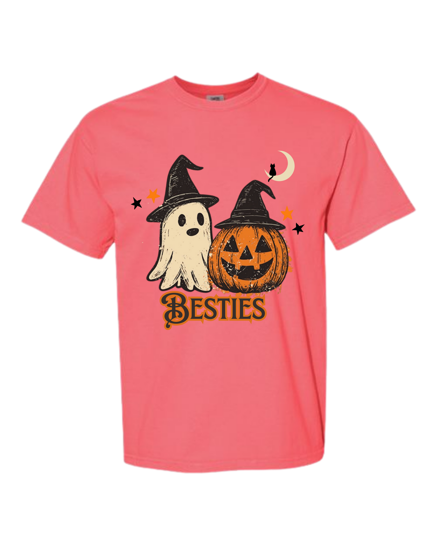 Halloween Besties - Comfort Colors - Heavyweight Unisex Tee - Pinks & Purples