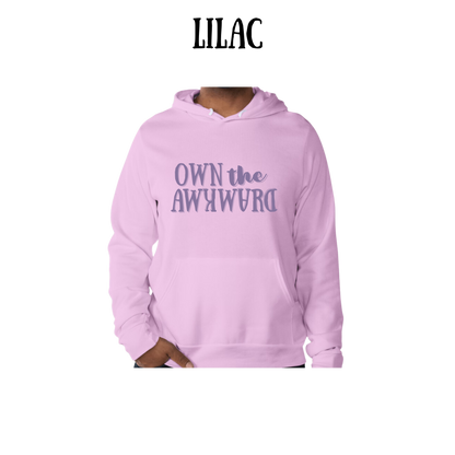 own the awkward - sponge fleece hoodie - blues, purples